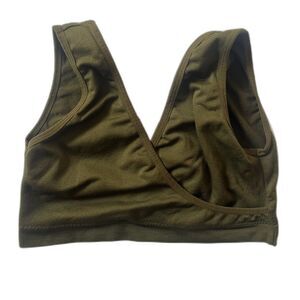 Nursing Bra Bralette Size S Small Olive Green Sleep bra EUC